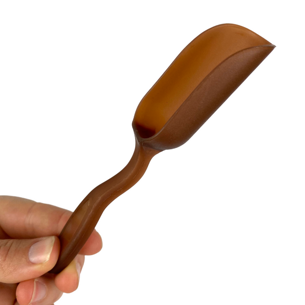 Mini transparent brown scoop